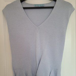 Antonio Melani Blue Knit Blouse, Size XS